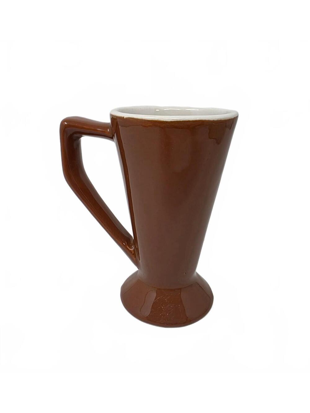 Vintage Chefsware Twin Peaks Double R Diner Brown White Pedestal Coffee Mug